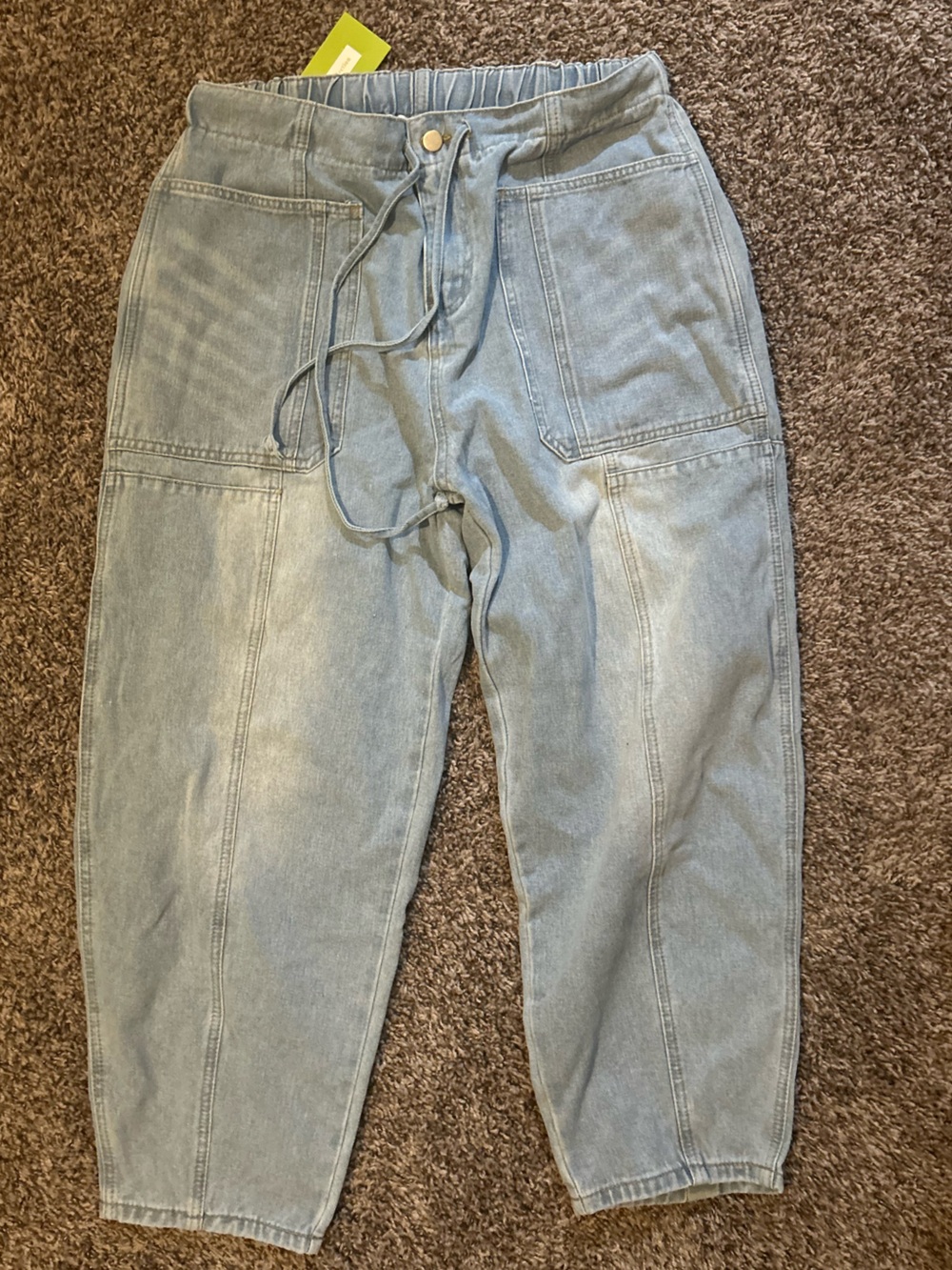 Amazon Light Blue Relaxed Denim Jogger Pants